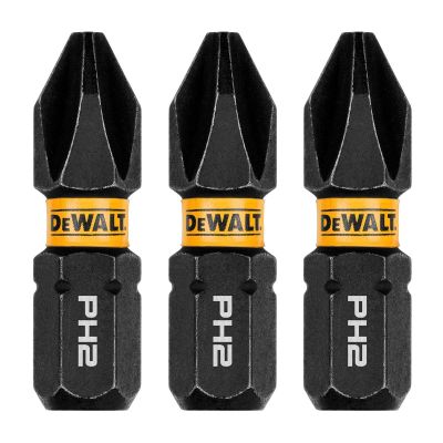 DWTDWAF1PH2IR3 image(0) - DEWALT 1In Phillips #2 FlexTorq 3Pk