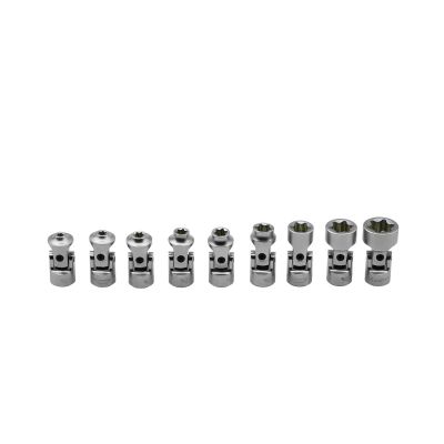 VIMUJETS400 image(0) - VIM Tools 9 PC. 1/4'' DR. STUBBY UNIVERSAL JOINT E-TORX SOCKET SET