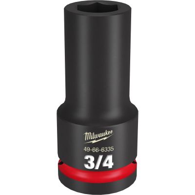 MLW49-66-6335 image(0) - Milwaukee Tool SHOCKWAVE Impact Duty  3/4"Drive 3/4" Deep 6 Point Socket