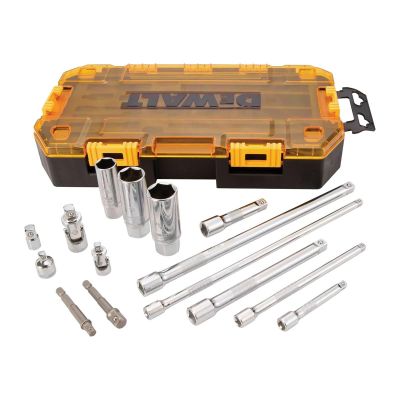 DWTDWMT73807 image(0) - DEWALT 1/4 in & 3/8 in Drive Tool Accessory Set (15 pc)