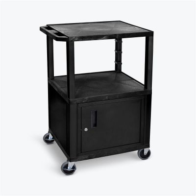 LUXWT42C2 image(0) - Luxor 42 H AV Cart - 3 Shelves and Cabinet
