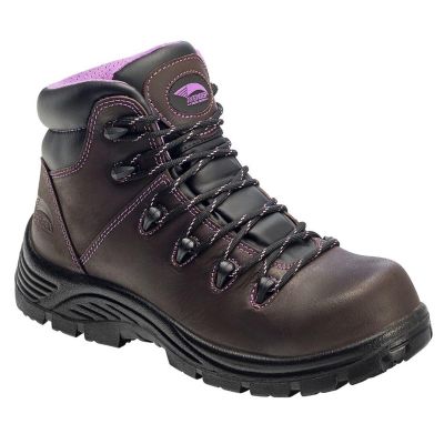 FSIA7123-11M image(0) - Avenger Work Boots Framer - Women's High Top Work Boots - Composite Toe - IC|EH|SR|PR - Brown/Black - Size: 11 - D - (Regular)