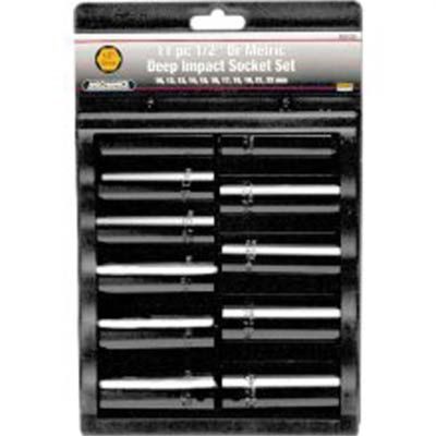 WLMM591DB image(0) - Wilmar Corp. / Performance Tool 11 Piece 1/2" Drive Met DW Impact Socket Set
