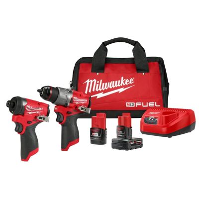 MLW2593-22 image(0) - Milwaukee Tool M12 FUEL 1/4" Hex Impact Driver w/ HACKZALL® Recip Saw Kit