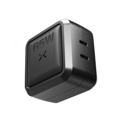 NOCX65B image(0) - NOCO Company XGrid X65 65W USB-C 2-Port Charger with GaN Fast Charging - Black