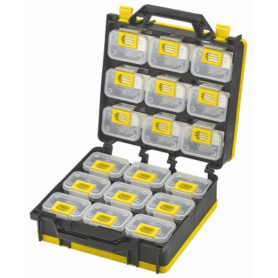 LDS1010496 image(0) - ShopSol Storage Case 2- Sided 18 bins with Carry Strap