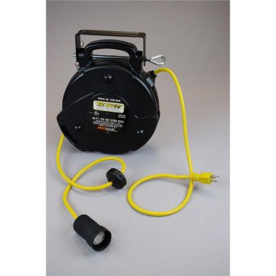 GEN2200-3027 image(0) - SafTlite by General Manufacturing Mid Size Power Supply Reel 15 Amp 40 Foot 12/3 Cord Single Outlet with Boot
