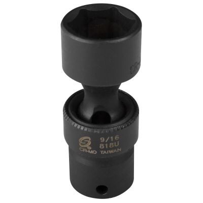 SUN818U image(0) - SUNEX SOC 9/16 1/4D IMP UNIV 6PT BLK