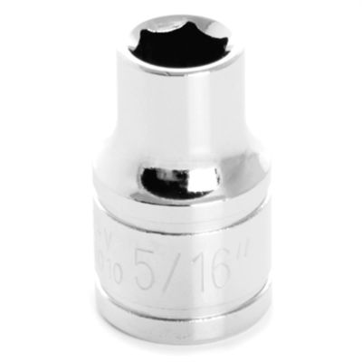 WLMW38010 image(0) - Wilmar Corp. / Performance Tool 3/8" Drive 5/16" 6pt Socket