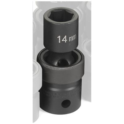 GRE2014UM image(0) - Grey Pneumatic 1/2" Drive x 14mm Standard Universal Socket