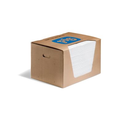 NPGMAT440 image(0) - New Pig Heavy-Weight Oil-Only Absorbent Mat Pads in Dispenser Box - 15 x 20  Inch - 100 Pads