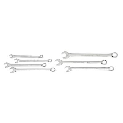 KDT81933 image(0) - GearWrench 7 Piece 12 Point Long Pattern Combination SAE Wrench Set with Tool Roll