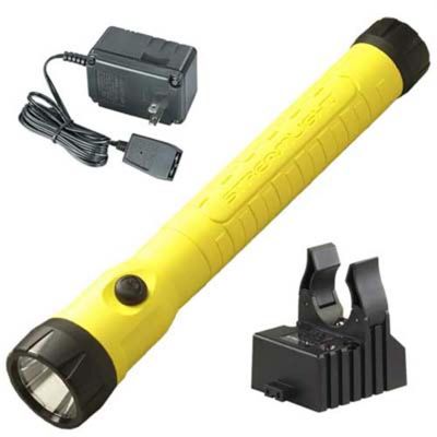 STL76413 image(0) - Streamlight 260 Lumen PolyStinger LED HAZ-LO Flashlight - 120V/100V AC/12V DC - Smart Charge - Yellow