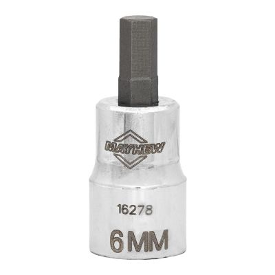 MAY16278 image(0) - Mayhew Mayhew 6 MM Metric Hex Short Insert Socket Bit, 3/8-Inch Drive