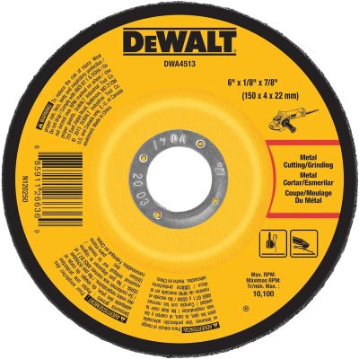 DWTDWA4513 image(0) - DEWALT Metal Grinding Wheel, 6-Inch X 1/8-Inch X 7/8-Inch
