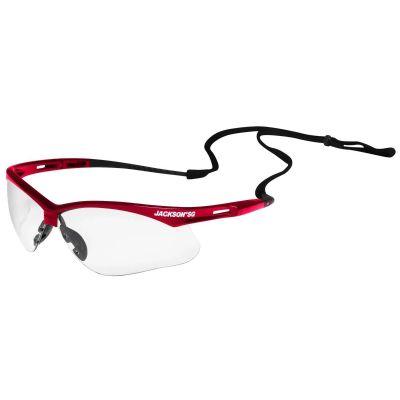 JCK50020 image(0) - Jackson Safety Safety Glasses - SG Series - Clear Lens - Red Frame - STA-CLEAR™ Anti-Fog