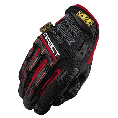 MECMPT-52-009 image(0) - Mechanix Wear MED Mpact Glove D30 HI IMP BLK/RED
