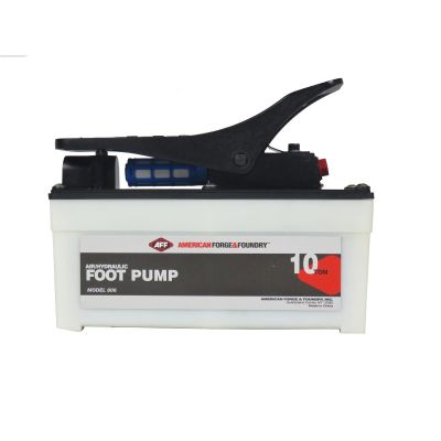 INT806 image(0) - American Forge & Foundry Foot Operated Pump - Air/Hydraulic -Max Working Pressure: 10,000 PSI - Usable Oil Capacity: 29.97 cu in - Output Port Thread (Oil): 1/4" - 18NPTF - Input Port Thread (Air): 1/4" - 18NPT
