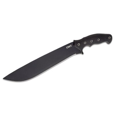 CRKK910KKP image(0) - CRKT (Columbia River Knife) Chanceinhell 65Mn Carbon Steel Powder Coat Plain Blade Fixed Blade Knife with Sheath Glass-Reinforced Nylon w/Rubber Overlay Handle - Black