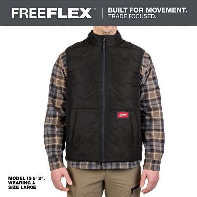 MLWM350B-XL image(0) - Milwaukee Tool FREEFLEX Lightweight Insulated Vest Black XL