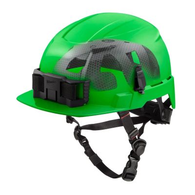 MLW48-73-1371 image(0) - Milwaukee Tool BOLT Green Front Brim Safety Helmet with IMPACT ARMOR Liner (USA) - Type 2, Class E