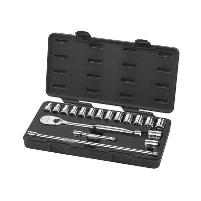 KDT80708 image(0) - GearWrench 18 Piece 1/2 Inch Drive 6 Point Standard Metric Mechanics Tool Set