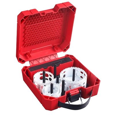 MLW49-22-3077 image(0) - Milwaukee Tool 9 PC HOLE DOZER with Carbide Teeth Large Diameter Hole Saw Kit