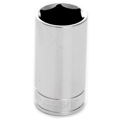 WLMW38330 image(0) - Wilmar Corp. / Performance Tool 3/8" Drive 15/16" 6pt Deep Socket