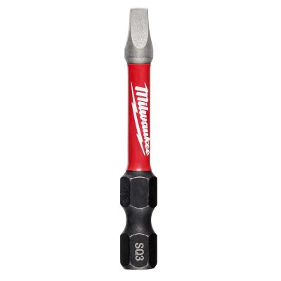 MLW48-32-4773 image(0) - Milwaukee Tool SHOCKWAVE 2&rdquo;Impact Square Recess #3 Power Bits (Bulk 25)