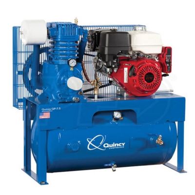 QACG313H30HCE image(0) - Quincy Compressors 13 HP 30 Gallon Two-Stage Horizontal 230V 1PH Air Compressor - Model G513H30HCE
