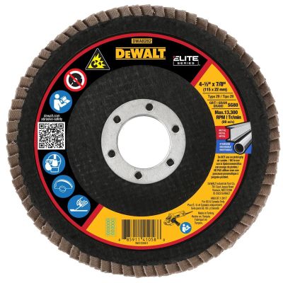 DWTDWA8282 image(0) - DEWALT 80G T29 Xp Ceramic Flap Disc, 4-1/2" X 7/8"