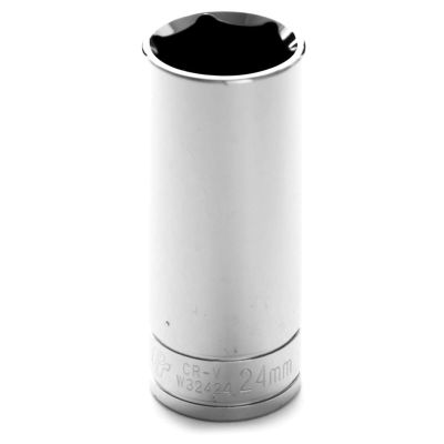 WLMW32424 image(0) - Wilmar Corp. / Performance Tool 1/2" Drive 24mm 6pt Deep Socket