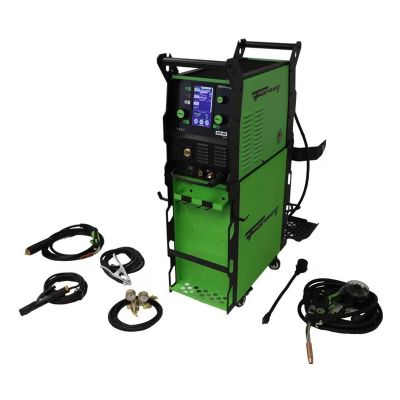 FOR11418 image(0) - Forney Industries 250 MP (Multi-Process) PRO Welder with Hornet Spool Gun Accessory Package and Dual Cylinder Cabinet Cart