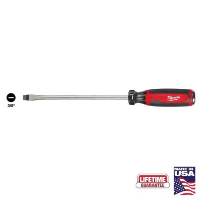 MLWMT210 image(0) - Milwaukee Tool 3/8 Inch Slotted 8 Inch Cushion Grip Demolition Screwdriver (USA)