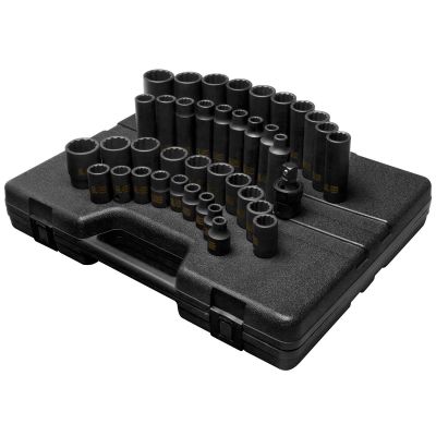 SUN2699 image(0) - SUNEX 39PC 1/2"DR METRIC MASTER IMPACT SOCKET SET