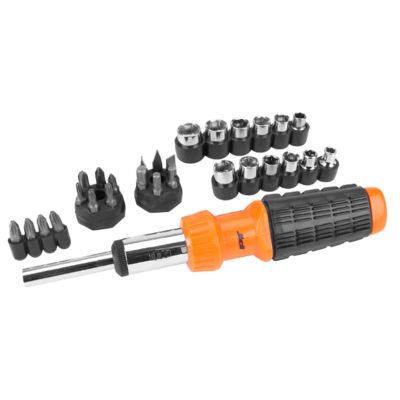 WLMW9082 image(0) - Wilmar Corp. / Performance Tool 34 Piece Socket and Bit Driver Set