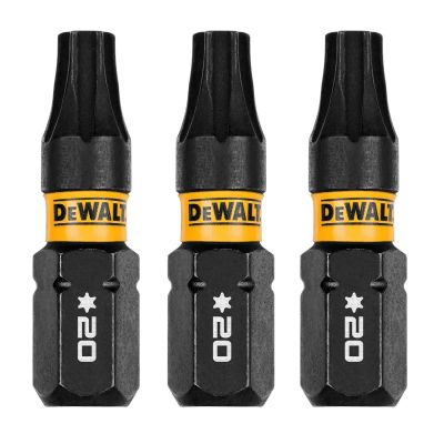 DWTDWAF1TX20IR3 image(0) - DEWALT 1In Torx T20 Flextorq 3Pk