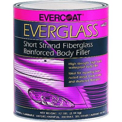 FIB632 image(0) - Fibre glass Evercoat EVERGLASS 100632 Short Strand Fiberglass Reinforced Body Filler, 1 qt Can, Blue/Green, Paste