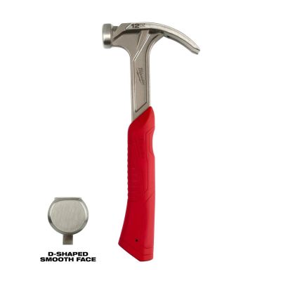 MLW48-22-9019 image(0) - Milwaukee Tool 12oz Smooth Face Hybrid Claw Finish Hammer