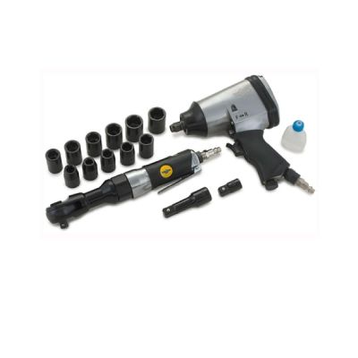 TIT19699 image(0) - TITAN Air Impact Combo Tool Kit - 19 Piece