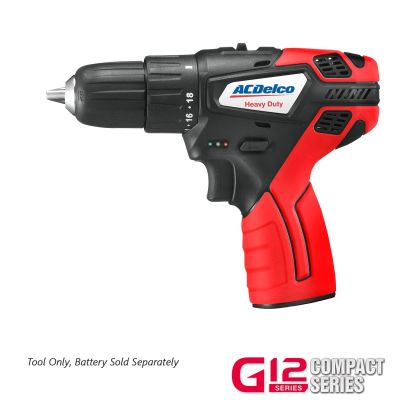 ACDARD12119T image(0) - ACDelco ACDelco ARD12119T G12 Series 12V Cordless Li-ion 3/8"? 265 In-lbs. Compact Drill Driver - Bare Tool Only