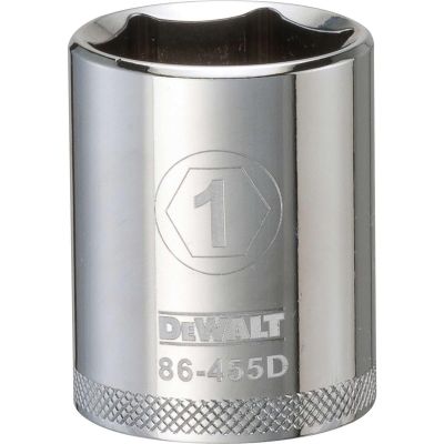DWTDWMT86455OSP image(0) - DEWALT 6 Point 1/2" Drive Socket 1" SAE