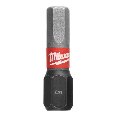 MLW48-32-4727 image(0) - Milwaukee Tool SHOCKWAVE Impact Hex 5 MM Insert Bits (Bulk 25)
