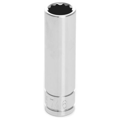 WLMW38614 image(0) - Wilmar Corp. / Performance Tool 3/8" Drive 7/16" 12pt Deep Socket