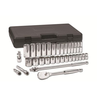 KDT80715 image(0) - GearWrench 33 Piece 1/2 Inch Drive 6 Point Standard & Deep SAE Mechanics Tool Set