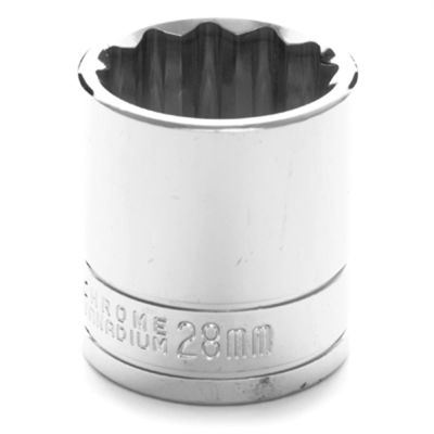 WLMW32828 image(0) - Wilmar Corp. / Performance Tool 1/2" Drive 28mm 12pt Socket