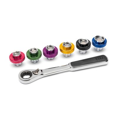 KDT3870D image(0) - GearWrench 7 Piece 3/8 Inch Drive 6 Point Magnetic Oil Drain Plug Metric Socket Set