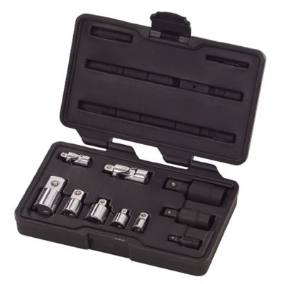KDT81205 image(0) - GearWrench 10 Piece 1/4 Inch, 3/8 Inch & 1/2 Inch Drive Universal Joint and Adapter Set
