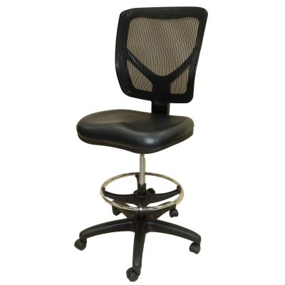 LDS1010817 image(0) - ShopSol Workbench Chair w/ vinyl seat and  mesh backrest