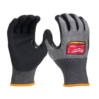 MLW48-73-7022B image(0) - Milwaukee Tool 12 Pair Cut Level 8 High-Dexterity Coated Nitrile Dipped Gloves - L